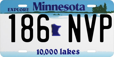 MN license plate 186NVP