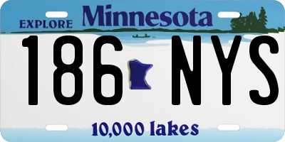 MN license plate 186NYS