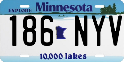 MN license plate 186NYV
