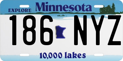 MN license plate 186NYZ
