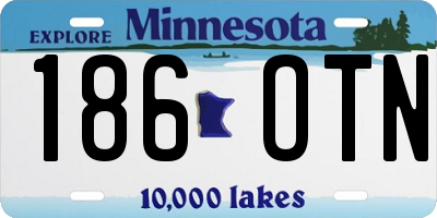 MN license plate 186OTN