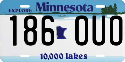 MN license plate 186OUO