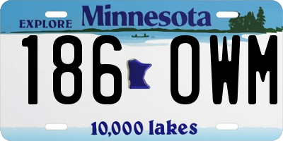 MN license plate 186OWM
