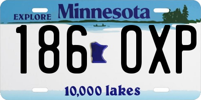 MN license plate 186OXP
