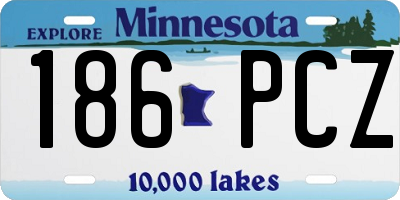 MN license plate 186PCZ