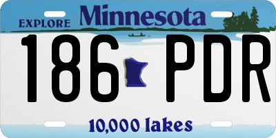 MN license plate 186PDR