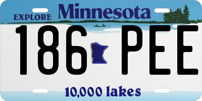 MN license plate 186PEE