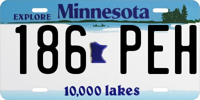 MN license plate 186PEH