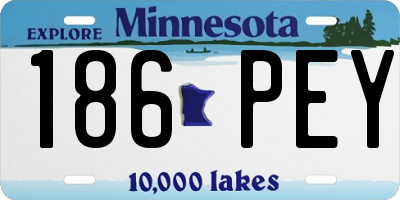 MN license plate 186PEY