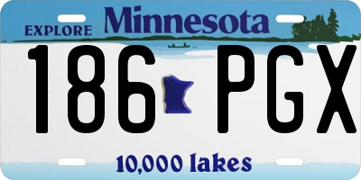 MN license plate 186PGX