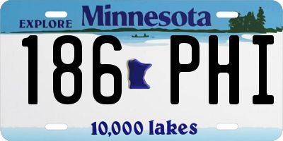 MN license plate 186PHI