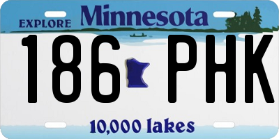 MN license plate 186PHK