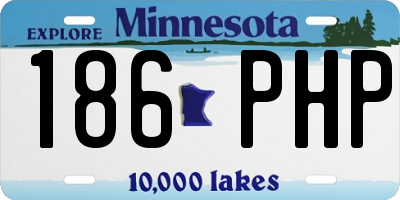 MN license plate 186PHP