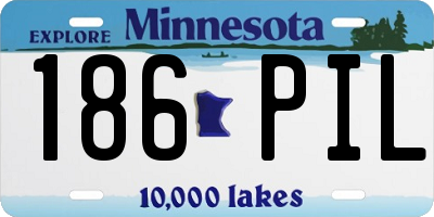 MN license plate 186PIL