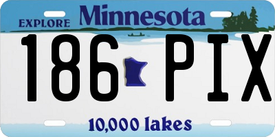 MN license plate 186PIX