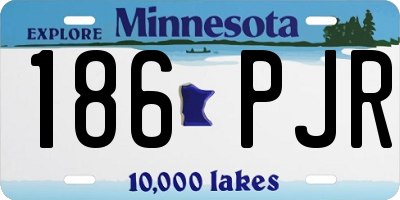 MN license plate 186PJR
