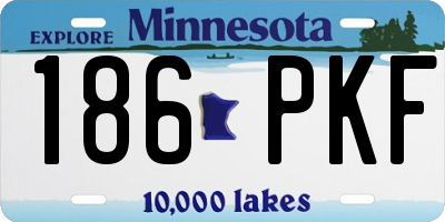 MN license plate 186PKF