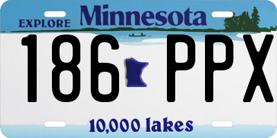 MN license plate 186PPX