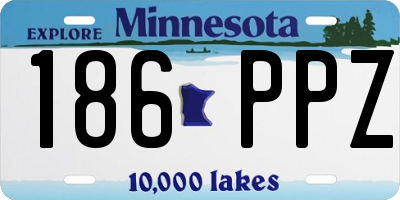 MN license plate 186PPZ