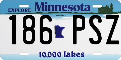 MN license plate 186PSZ