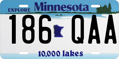 MN license plate 186QAA