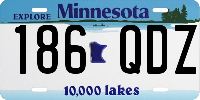 MN license plate 186QDZ