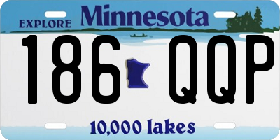 MN license plate 186QQP