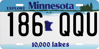 MN license plate 186QQU