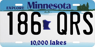 MN license plate 186QRS