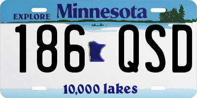 MN license plate 186QSD