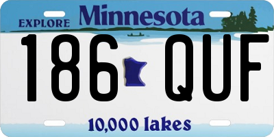 MN license plate 186QUF