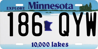 MN license plate 186QYW