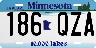 MN license plate 186QZA