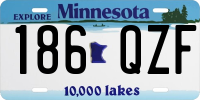 MN license plate 186QZF