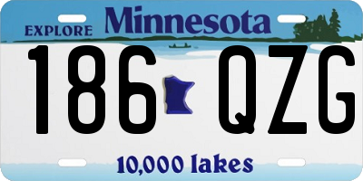 MN license plate 186QZG