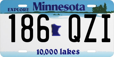 MN license plate 186QZI