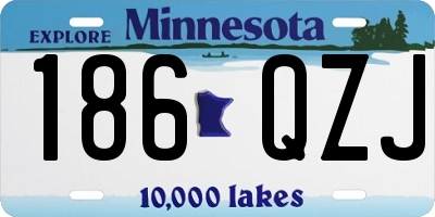MN license plate 186QZJ