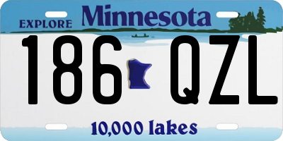 MN license plate 186QZL