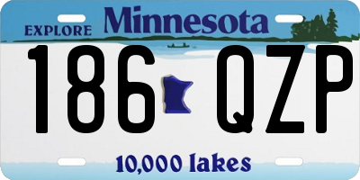 MN license plate 186QZP