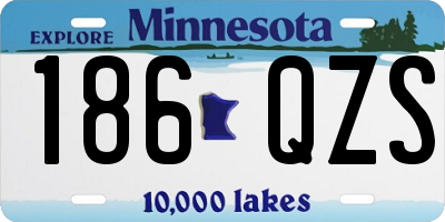 MN license plate 186QZS