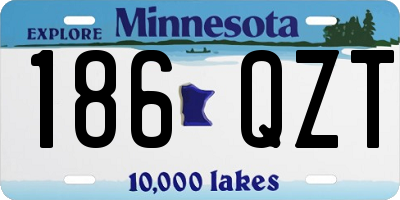 MN license plate 186QZT