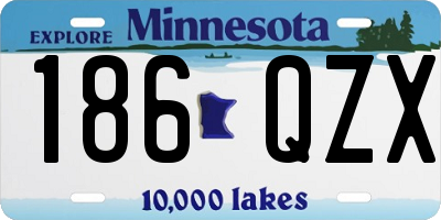MN license plate 186QZX