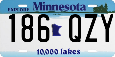 MN license plate 186QZY