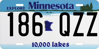 MN license plate 186QZZ