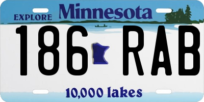 MN license plate 186RAB