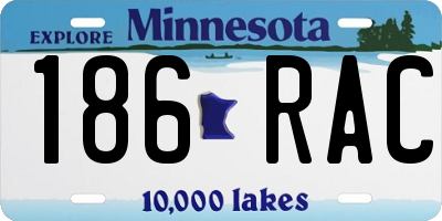 MN license plate 186RAC