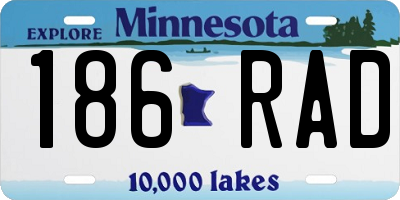 MN license plate 186RAD