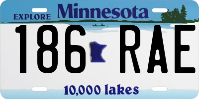 MN license plate 186RAE