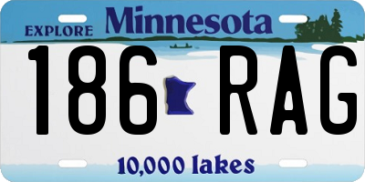 MN license plate 186RAG