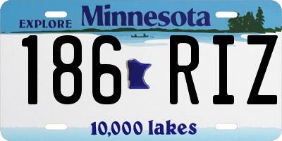 MN license plate 186RIZ